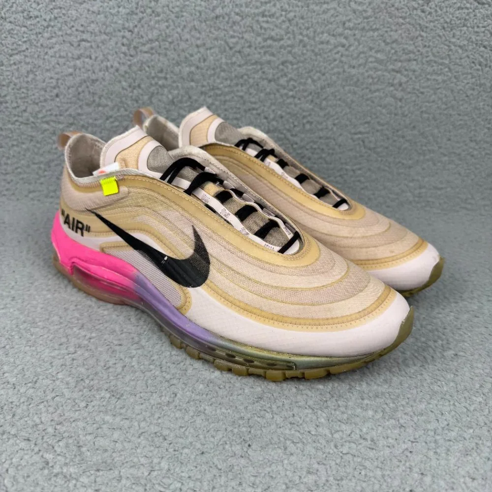 Nike Air Max 97 Off White Men 11.5 Shoe Pink Serena Williams Queen OG Sneakers 4 - Picture 1 of 11